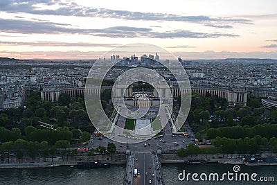 Aerial view of Paris from Eiffel Tower, France Stock Photo