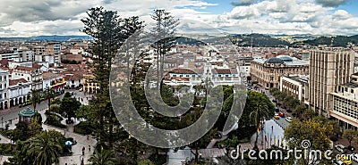 Aerial view of Cuenca Editorial Stock Photo