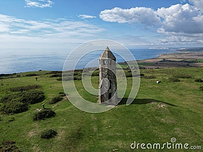 Aerial view of the Pepper Pot Isle of Wight Editorial Stock Photo