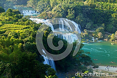 An aerial view of Phong Nam mountainous region Stock Photo