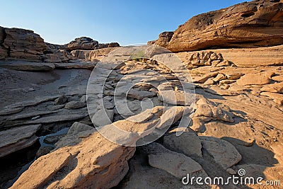 Aerial view photo of canyon range 3000 boke in Thailand Stock Photo