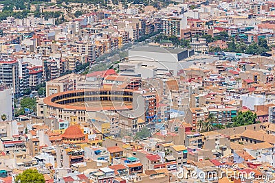 Aerial view of Plaza de Toros in Alicante, Spain Stock Photo