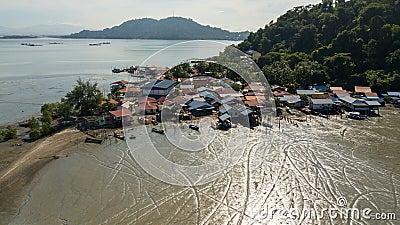 Pulau Aman fishing village Stock Photo
