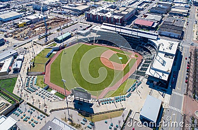 Aerial view Regions field baseball stadium in Birmingham, Alabama Editorial Stock Photo