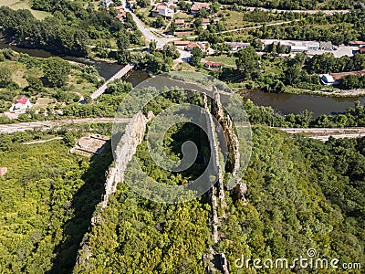 Aerial view of Ritlite at Iskar River Gorge, Bulgaria Stock Photo