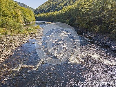 Aerial view of the river Stock Photo