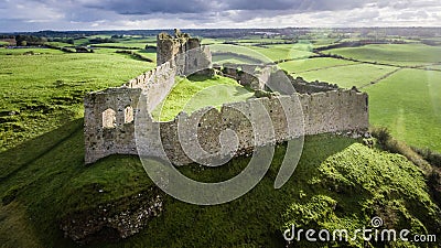 Aerial view. Roche castle. Dundalk. Ireland Stock Photo