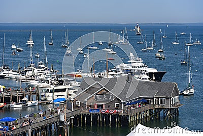 Aerial view of Rockland Harbor, Maine Editorial Stock Photo