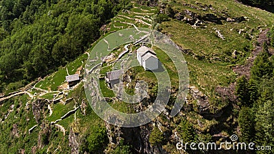 Aerial view of Rossa in Switzerland Stock Photo