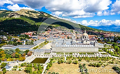 Royal Monastery of San Lorenzo de El Escorial near Madrid, Spain Editorial Stock Photo