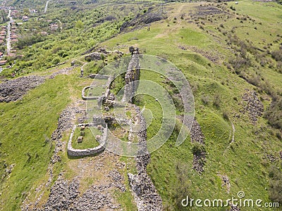 Ruins of ancient Vishegrad Fortress near town of Kardzhali, Bulgaria Stock Photo
