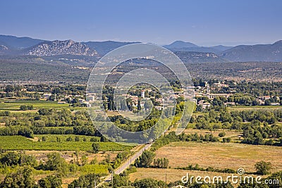 Aerial view of Saint Hippolyte du Fort occitania France Stock Photo