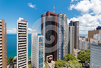 Aerial view Skyline with buildings in Salvador Bahia Brazil Editorial Stock Photo