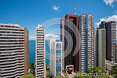 Aerial view Skyline with buildings in Salvador Bahia Brazil Editorial Stock Photo