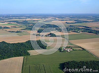 Aerial view of South Loiret department Stock Photo