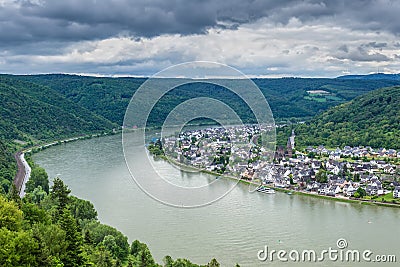 Spay at the Rhine River, Germany Stock Photo