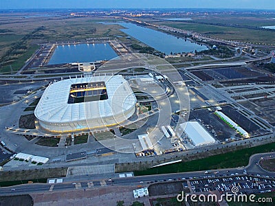 Aerial view of stadium Rostov Arena Editorial Stock Photo