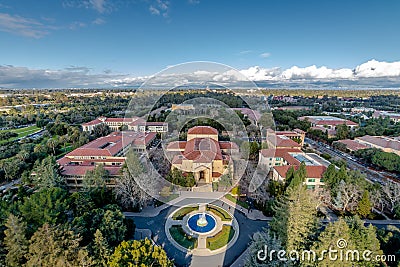 Aerial view of Stanford University Campus - Palo Alto, California, USA Editorial Stock Photo