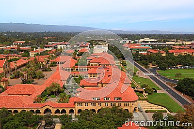 Aerial View Stanford University Campus Editorial Stock Photo