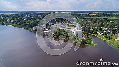 Staraya Ladoga fortress and the Volkhov River Stock Photo