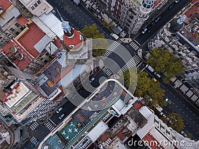 Aerial view of the streets of Buenos Aires Stock Photo