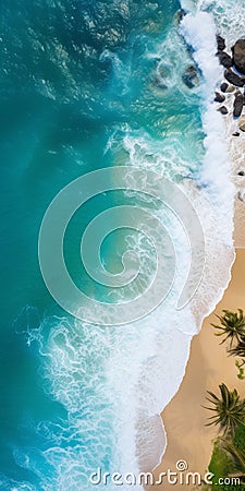 Aerial View Of Beautiful Beach: Stunning Wallpaper Photography By Peter Yan, Jay Daley, And Dustin Lefevre Stock Photo