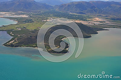 Aerial view of the stunning new caledonia lagoon Stock Photo