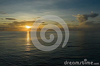 Aerial view of a sunset over Grand Turk Caribbean Stock Photo
