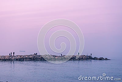 Aerial view sunset sky, Editorial Stock Photo