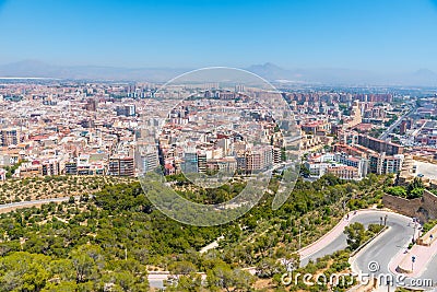 Aerial view of surburb Alicante in Spain Stock Photo