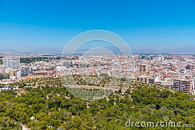 Aerial view of surburb Alicante in Spain Stock Photo