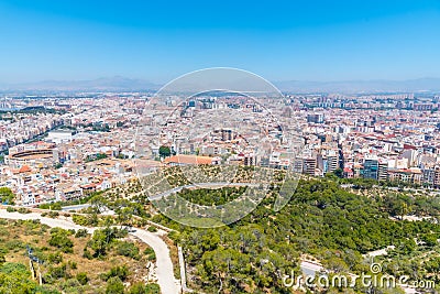 Aerial view of surburb Alicante in Spain Stock Photo