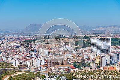 Aerial view of surburb Alicante in Spain Editorial Stock Photo