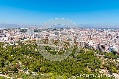 Aerial view of surburb Alicante in Spain Editorial Stock Photo