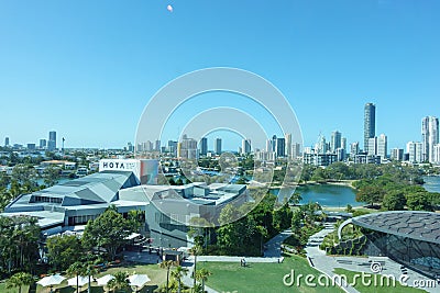 Aerial view Surfers Paradise landscape and river Editorial Stock Photo