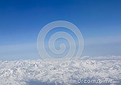 Aerial view of the Swiss Alps Stock Photo