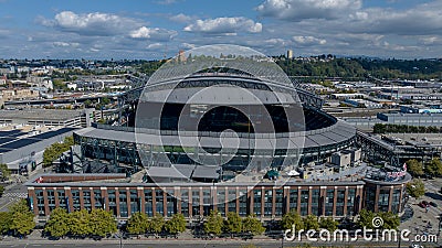 Aerial View of T-Mobile Park, Home of the Seattle Mariners Editorial Stock Photo