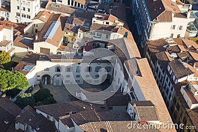 An aerial view taken from the Dome of Florence Stock Photo