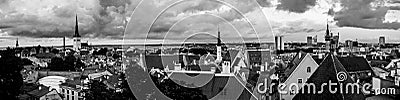 Aerial view of Tallinn old town, Estonia Editorial Stock Photo