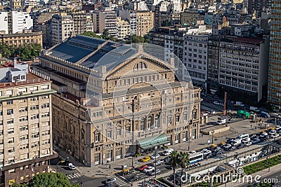 Aerial view of Teatro Colon - Buenos Aires, Argentina Stock Photo