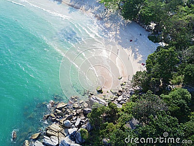 Aerial View: Thong Pan Yai Beach, Koh Phangan Stock Photo