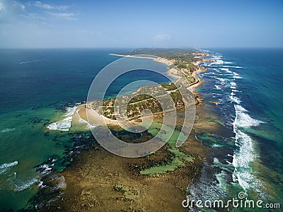 Aerial view of the tip of Mornington Peninsula Stock Photo