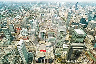 Aerial view of Toronto downtown Stock Photo