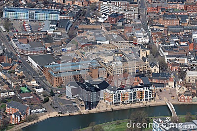 Aerial view of the town of bedfordshire Stock Photo