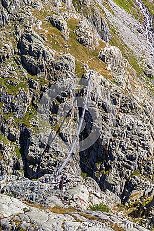 Aerial view of Trift bridge Stock Photo