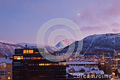 Aerial view of Tromso Stock Photo