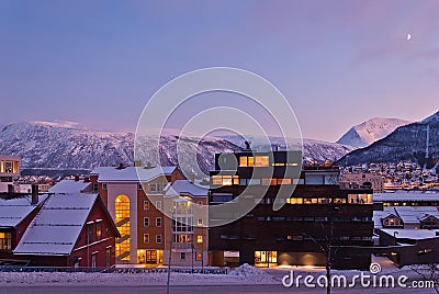 Aerial view of Tromso Stock Photo