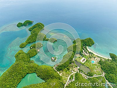 Tropical bay and islands. Philippines. Stock Photo