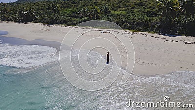 aerial view of tropical Zoni beach loacted in Culebra Puerto Rico. Stock Photo