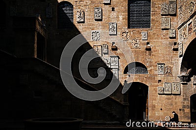 Aerial view of Ufizzi gallery building Stock Photo